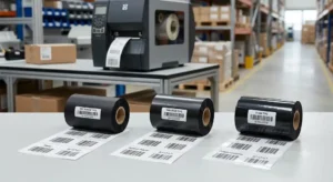 Perbandingan ribbon wax, wax-resin, dan resin untuk barcode printer